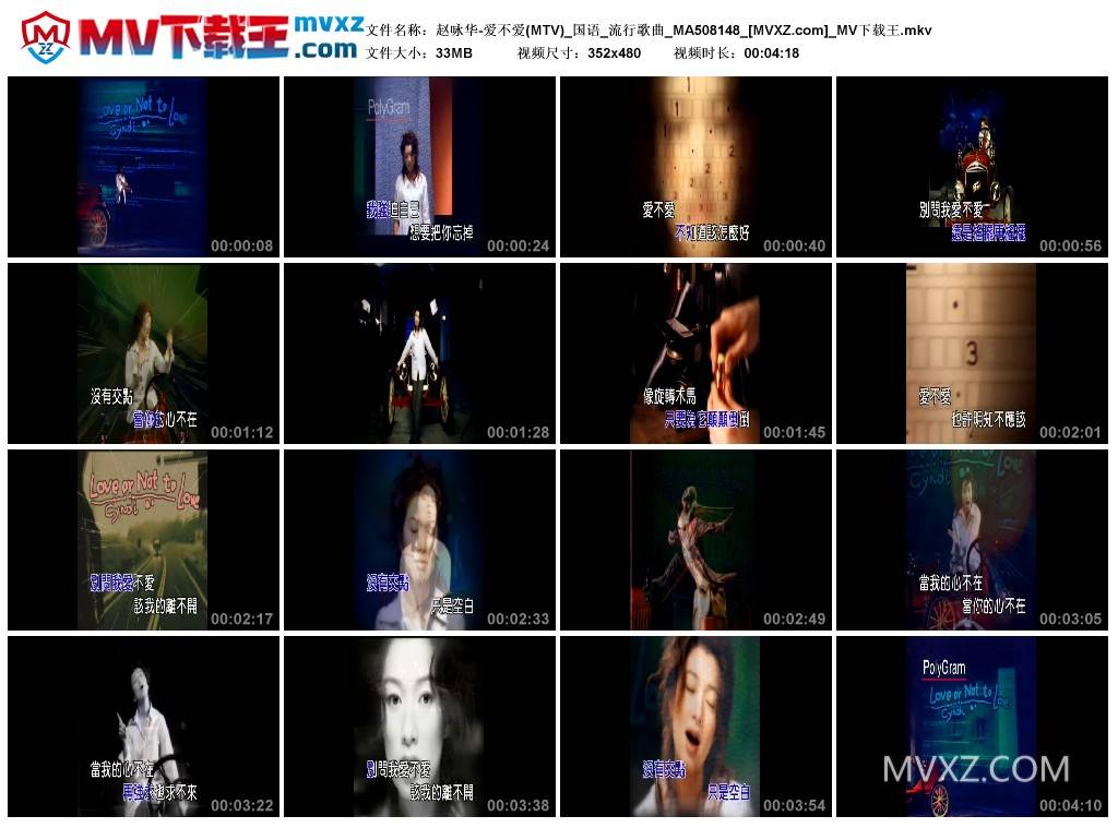 赵咏华-爱不爱(MTV)_国语_流行歌曲_MA508148